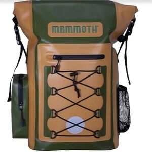 Mammoth Green and Tan Waterproof Backpack